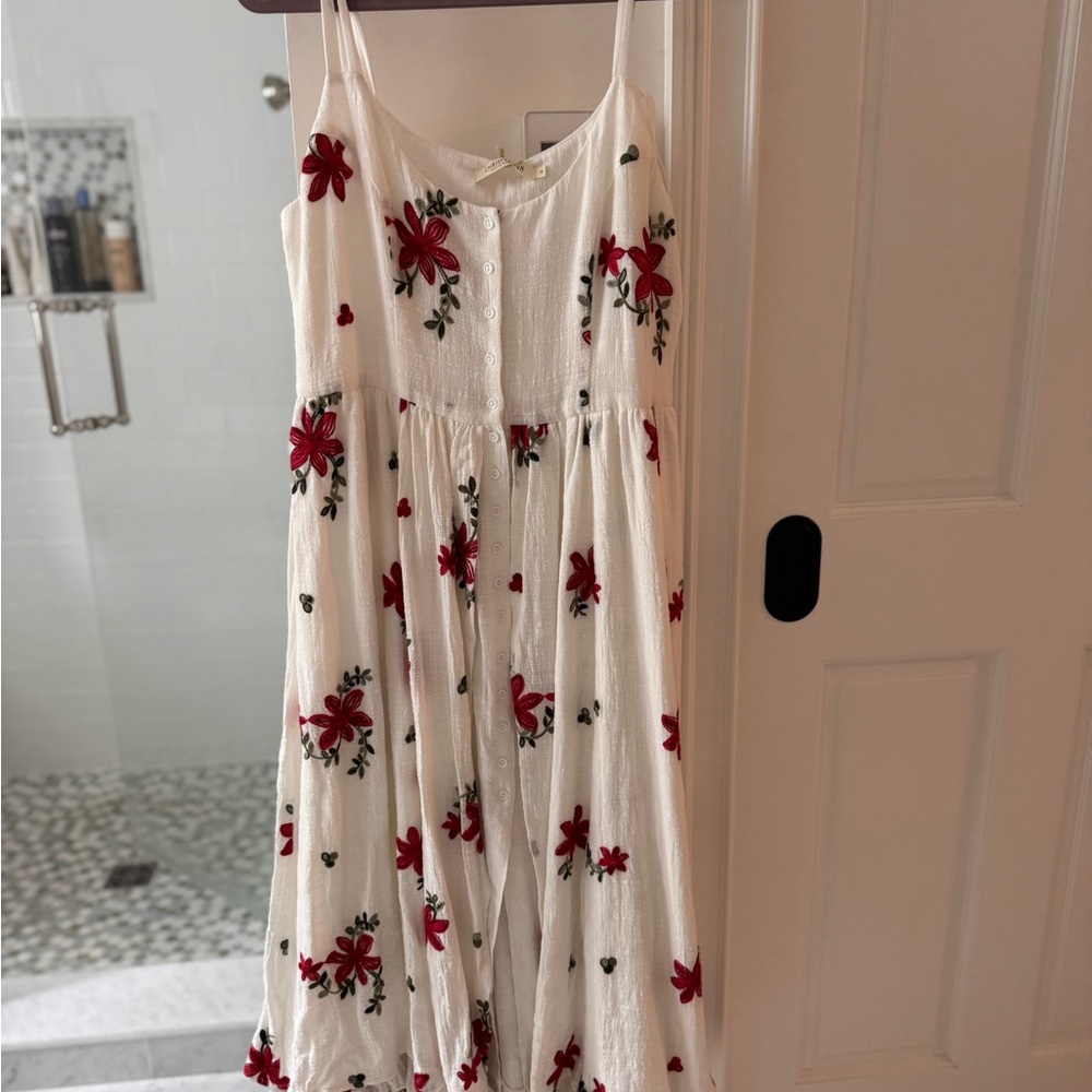 Christy Dawn The Nicks Dress Floral White and Red Lily NWT Size Medium - Picture 3 of 7